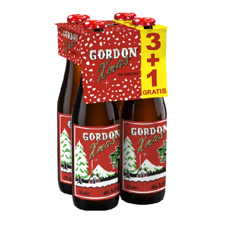 Gordon Xmas (3+1) clip 4 x 33cl